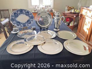 MaxSold Auction: Silver Chargers/ Silver Coffee Urn/ Antique Serving Plate  - Greater Sudbury (Ontario, Canada) PARTNER MANAGED Estate Sale Online Auction -  Pebble Hill Place