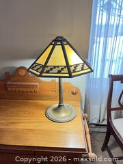 MaxSold Auction: Stained Glass Lamp with metal base  - Greater Sudbury (Ontario, Canada) PARTNER MANAGED Estate Sale Online Auction -  Pebble Hill Place