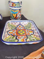 MaxSold Auction: Talavera Multicolor Ceramic Serving Bowl/Casserole/Vase - Greater Sudbury (Ontario, Canada) PARTNER MANAGED Estate Sale Online Auction -  Pebble Hill Place