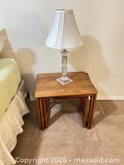 MaxSold Auction: Teak wood nesting tables - 3  - Greater Sudbury (Ontario, Canada) PARTNER MANAGED Estate Sale Online Auction -  Pebble Hill Place