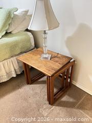 MaxSold Auction: Teak wood nesting tables - 3  - Greater Sudbury (Ontario, Canada) PARTNER MANAGED Estate Sale Online Auction -  Pebble Hill Place