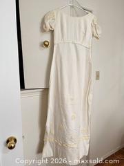 MaxSold Auction: Vintage Ivory & Cream A-line Wedding Dress with Puff Sleeves and Bow - Greater Sudbury (Ontario, Canada) PARTNER MANAGED Estate Sale Online Auction -  Pebble Hill Place