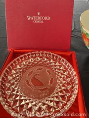 MaxSold Auction: Waterford Crystal Christmas Plate with Two Porcelain Bowls - Greater Sudbury (Ontario, Canada) PARTNER MANAGED Estate Sale Online Auction -  Pebble Hill Place
