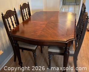 MaxSold Auction: 7-Piece Solid Wood Dark Brown Traditional Dining Set - Hamilton (Ontario, Canada)  PARTNER MANAGED Estate Sale Online Auction - Barton Street East