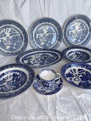 MaxSold Auction: Blue Willow & Blue Floral Porcelain Set, 9 Pieces - Hamilton (Ontario, Canada) SELLER MANAGED Estate Sale Online Auction - Barton Street East,