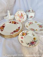 MaxSold Auction: Bone China Floral Dinnerware with Gold Trim (11 pcs) - Hamilton (Ontario, Canada)  PARTNER MANAGED Estate Sale Online Auction - Barton Street East