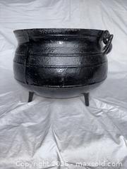 MaxSold Auction: Cast Iron Three?Legged Cauldron with Removable Handle - Hamilton (Ontario, Canada) SELLER MANAGED Estate Sale Online Auction - Barton Street East