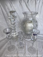 MaxSold Auction: Crystal Candle Holder Collection – Royal Doulton & Decorative Hurricane Vase - Hamilton (Ontario, Canada)  PARTNER MANAGED Estate Sale Online Auction - Barton Street East