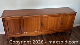 MaxSold Auction: French Provincial Medium Brown Veneer Credenza, 4 Doors - Hamilton (Ontario, Canada) SELLER MANAGED Estate Sale Online Auction - Barton Street East