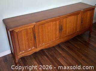 MaxSold Auction: French Provincial Medium Brown Veneer Credenza, 4 Doors - Hamilton (Ontario, Canada) SELLER MANAGED Estate Sale Online Auction - Barton Street East