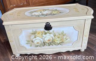 MaxSold Auction: Hand-Painted Floral Wood Blanket Chest, Medium - Hamilton (Ontario, Canada) SELLER MANAGED Estate Sale Online Auction - Barton Street East,