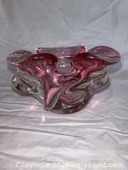 MaxSold Auction: Mid-Century Cranberry Glass Collection – 4 Decorative Pieces - Hamilton (Ontario, Canada) SELLER MANAGED Estate Sale Online Auction - Barton Street East