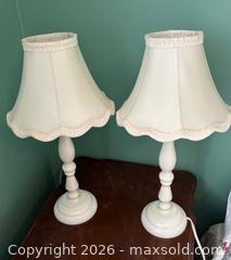MaxSold Auction: Pair of White Traditional Nightstand Lamps - Hamilton (Ontario, Canada) SELLER MANAGED Estate Sale Online Auction - Barton Street East,