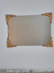 MaxSold Auction: Set of 2 Rectangular Frameless Wall Mirrors with Gold Corner Ornaments - Hamilton (Ontario, Canada)  PARTNER MANAGED Estate Sale Online Auction - Barton Street East