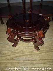 MaxSold Auction: Set of 3 Stained Wood Plant Stands (Two 3-Tier, 1 Low) - Hamilton (Ontario, Canada) SELLER MANAGED Estate Sale Online Auction - Barton Street East