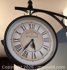 MaxSold Auction: Vintage Station Wall Clock with Wall Bracket, 14–16 in - Hamilton (Ontario, Canada) SELLER MANAGED Estate Sale Online Auction - Barton Street East