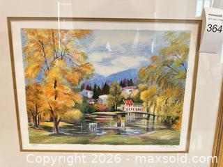 MaxSold Auction: Art Print w/ COA: Zina Roitman Autumn Serigraph 26/350 - Livermore (California, USA) SELLER MANAGED Estate Sale Online Auction - Hansen Road
