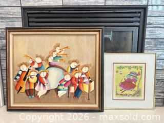 MaxSold Auction: Framed art work: original & print  - Livermore (California, USA) SELLER MANAGED Estate Sale Online Auction - Hansen Road