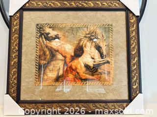 MaxSold Auction: Framed Artwork: TOMASZ RUT SIGNED "DOMITUS-TAMING HORSES - Livermore (California, USA) SELLER MANAGED Estate Sale Online Auction - Hansen Road