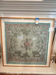 MaxSold Auction: Huge Chinese or Japanese Tapestry Rug Piece ~ 40”x40” - Livermore (California, USA) SELLER MANAGED Estate Sale Online Auction - Hansen Road