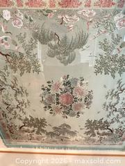 MaxSold Auction: Huge Chinese or Japanese Tapestry Rug Piece ~ 40”x40” - Livermore (California, USA) SELLER MANAGED Estate Sale Online Auction - Hansen Road