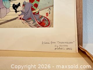 MaxSold Auction: Late 19th Century Japanese Woodblock Prints (Set of 2) - Livermore (California, USA) SELLER MANAGED Estate Sale Online Auction - Hansen Road