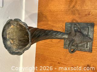 MaxSold Auction: (pair) Maitland-Smith bronze cornucopia vases, late 20th c - Livermore (California, USA) SELLER MANAGED Estate Sale Online Auction - Hansen Road