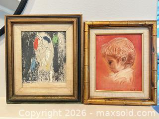 MaxSold Auction: Pair of Art Works: Print Lithograph Chagall + Original “Susie” - Livermore (California, USA) SELLER MANAGED Estate Sale Online Auction - Hansen Road