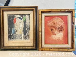 MaxSold Auction: Pair of Art Works: Print Lithograph Chagall + Original “Susie” - Livermore (California, USA) SELLER MANAGED Estate Sale Online Auction - Hansen Road