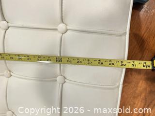 MaxSold Auction: Pair of Barcelona Style Chairs Off White Mid Century MCM - Livermore (California, USA) SELLER MANAGED Estate Sale Online Auction - Hansen Road