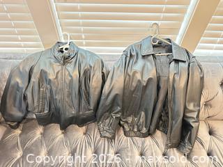 MaxSold Auction: Pair of Black Leather Jackers women’s men’s  - Livermore (California, USA) SELLER MANAGED Estate Sale Online Auction - Hansen Road