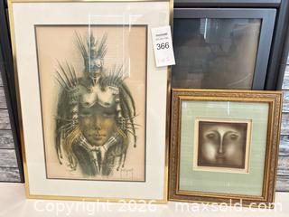 MaxSold Auction: Set of 2 Expressionist Art: Untitled - Head Francis de Lassus Saint-Geniet + Unknown  - Livermore (California, USA) SELLER MANAGED Estate Sale Online Auction - Hansen Road