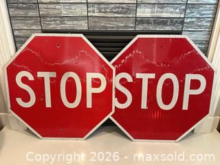 MaxSold Auction: Set of 2 Stop Signs   - Livermore (California, USA) SELLER MANAGED Estate Sale Online Auction - Hansen Road