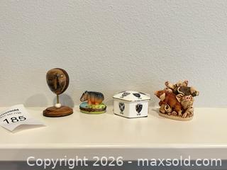 MaxSold Auction: Small Trinket Figurines Lot of 4 - English European - Livermore (California, USA) SELLER MANAGED Estate Sale Online Auction - Hansen Road