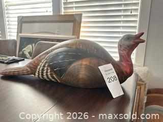MaxSold Auction: Wooden Turkey Decoy Decor - Bob Gage Masters Edition - Livermore (California, USA) SELLER MANAGED Estate Sale Online Auction - Hansen Road