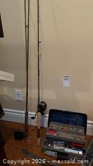 MaxSold Auction: Two Fishing Rods with Reel, Tackle Box & Lures - Kingston (Ontario, Canada) PARTNER MANAGED Downsizing Online Auction - Buckingham Court