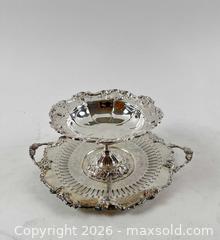 MaxSold Auction: A LOT OF 2 SILVER PLATE SERVING PIECES - Toronto (Ontario, Canada) PARTNER MANAGED Moving Online Auction - Brunswick Avenue