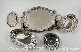 MaxSold Auction: A LOT OF SILVER PLATED TRAYS AND SERVING DISHES ETC - Toronto (Ontario, Canada) PARTNER MANAGED Moving Online Auction - Brunswick Avenue