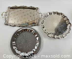 MaxSold Auction: A LOT OF SILVER PLATED TRAYS AND SERVING DISHES ETC - Toronto (Ontario, Canada) PARTNER MANAGED Moving Online Auction - Brunswick Avenue