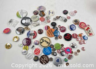 MaxSold Auction: A LOT OF VINTAGE COLLECTOR PINS AND BUTTONS - Toronto (Ontario, Canada) PARTNER MANAGED Moving Online Auction - Brunswick Avenue