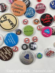 MaxSold Auction: A LOT OF VINTAGE COLLECTOR PINS AND BUTTONS - Toronto (Ontario, Canada) PARTNER MANAGED Moving Online Auction - Brunswick Avenue
