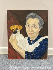 MaxSold Auction: ACRYLIC PAINTING ON BOARD OF OLDER WOMAN AND DOG ANN MARIE FLEMING - Toronto (Ontario, Canada) PARTNER MANAGED Moving Online Auction - Brunswick Avenue