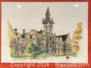 MaxSold Auction: FRAMED WATER COLOUR PAINTING OF SPADINA CRESCENT - Toronto (Ontario, Canada) PARTNER MANAGED Moving Online Auction - Brunswick Avenue