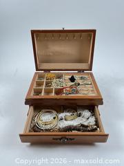 MaxSold Auction: LARGE WOODEN JEWELRY BOX FULL OF COSTUME JEWELRY - Toronto (Ontario, Canada) PARTNER MANAGED Moving Online Auction - Brunswick Avenue