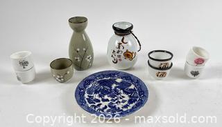 MaxSold Auction: [LOT OF 10] VINTAGE JAPANESE SAKE SETS AND PLATE - Toronto (Ontario, Canada) PARTNER MANAGED Moving Online Auction - Brunswick Avenue