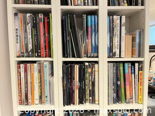 MaxSold Auction: [LOT OF 200+] THREE DVD SHELVES FILLED WITH DVDS AND CDS - Toronto (Ontario, Canada) PARTNER MANAGED Moving Online Auction - Brunswick Avenue
