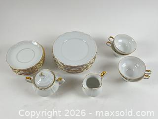 MaxSold Auction: [LOT OF 28] VINTAGE EDELSTEIN GERMAN PORCELAIN TEA SET WITH GOLD GILDING - Toronto (Ontario, Canada) PARTNER MANAGED Moving Online Auction - Brunswick Avenue