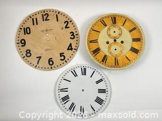MaxSold Auction: [LOT OF 3] VINTAGE WALL CLOCK FACES ANTIQUE AND VINTAGE - Toronto (Ontario, Canada) PARTNER MANAGED Moving Online Auction - Brunswick Avenue