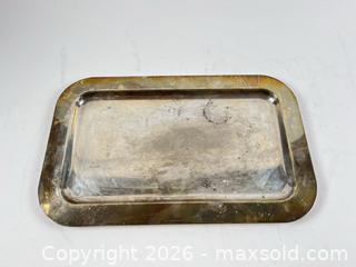 MaxSold Auction: [LOT OF 4] SILVER PLATED / STAINLESS STEEL SERVING TRAYS AND TEA SPOONS - Toronto (Ontario, Canada) PARTNER MANAGED Moving Online Auction - Brunswick Avenue