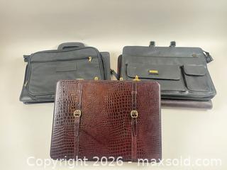 MaxSold Auction: [LOT OF 5] VINTAGE LEATHER FOLIO STYLE BRIEF CASES - Toronto (Ontario, Canada) PARTNER MANAGED Moving Online Auction - Brunswick Avenue
